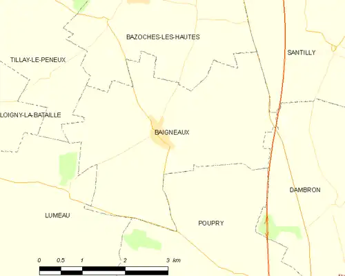 Detailkaart van de gemeente