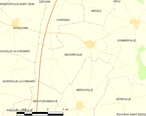 Detailkaart van de gemeente