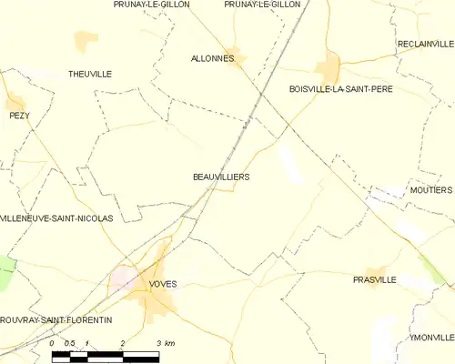 Detailkaart van de gemeente