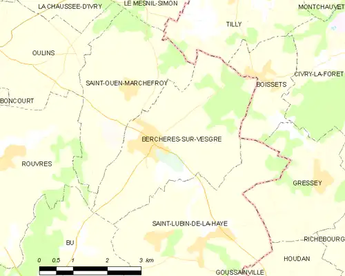 Detailkaart van de gemeente