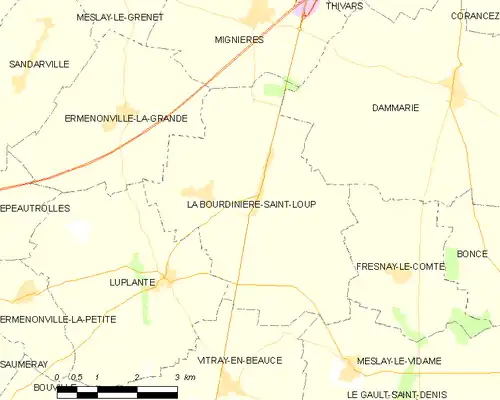 Detailkaart van de gemeente