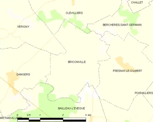 Detailkaart van de gemeente