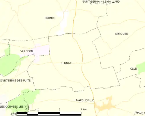 Detailkaart van de gemeente