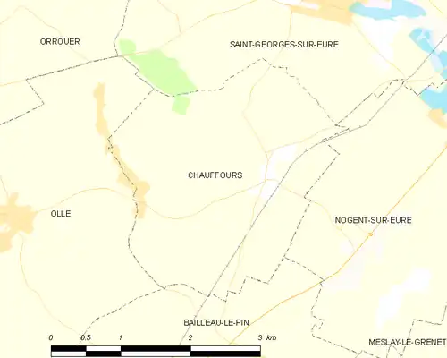 Detailkaart van de gemeente