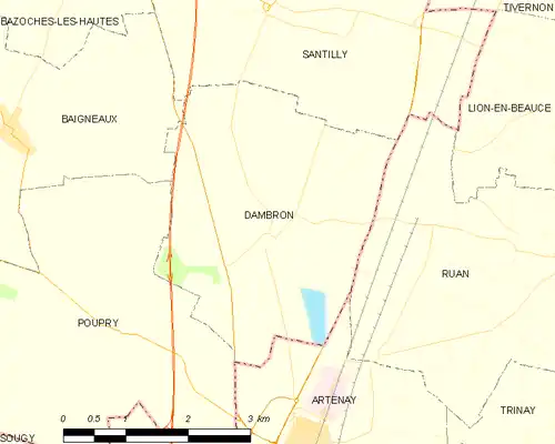 Detailkaart van de gemeente