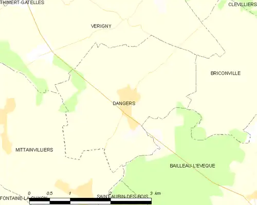 Detailkaart van de gemeente