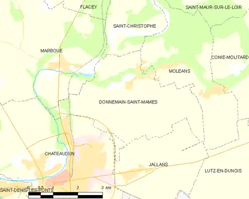 Detailkaart van de gemeente