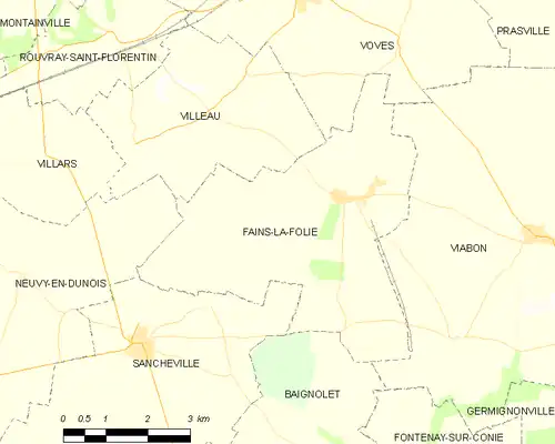 Detailkaart van de gemeente