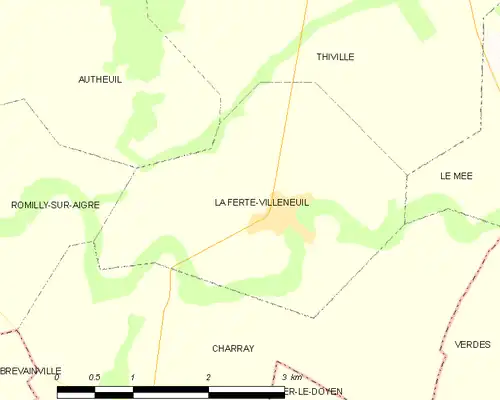 Detailkaart van de gemeente