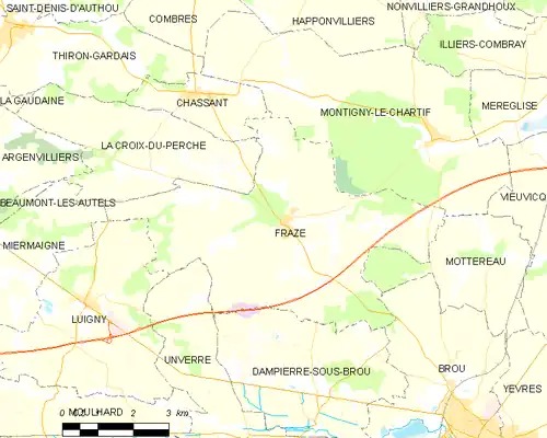 Detailkaart van de gemeente