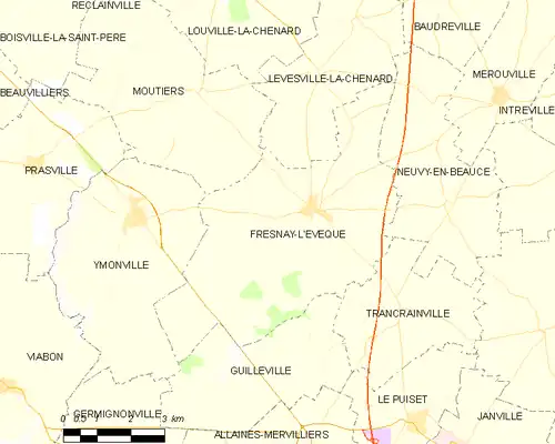 Detailkaart van de gemeente