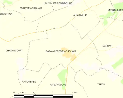 Detailkaart van de gemeente