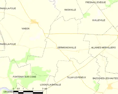 Detailkaart van de gemeente