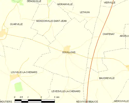 Detailkaart van de gemeente