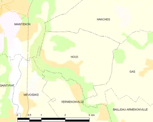 Detailkaart van de gemeente