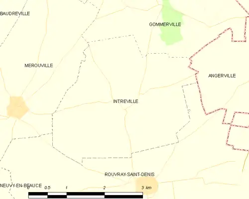 Detailkaart van de gemeente