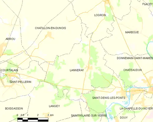 Detailkaart van de gemeente