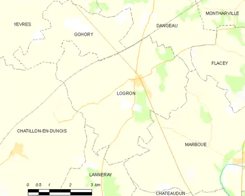 Detailkaart van de gemeente