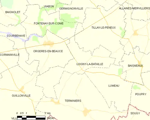 Detailkaart van de gemeente