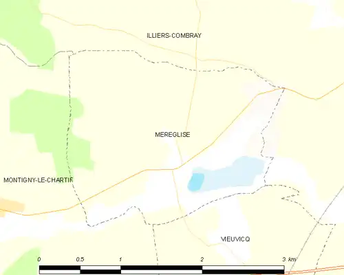 Detailkaart van de gemeente