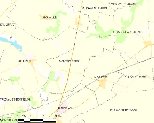 Detailkaart van de gemeente