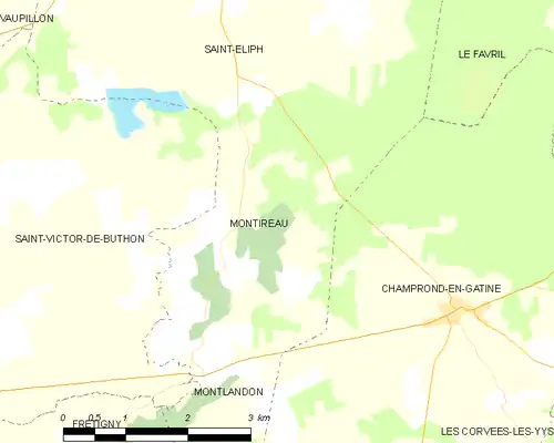 Detailkaart van de gemeente