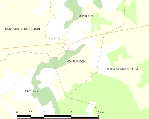 Detailkaart van de gemeente