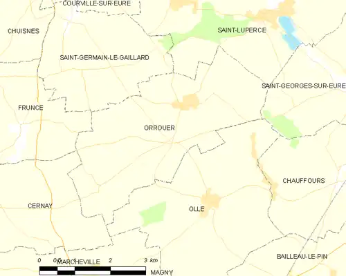 Detailkaart van de gemeente