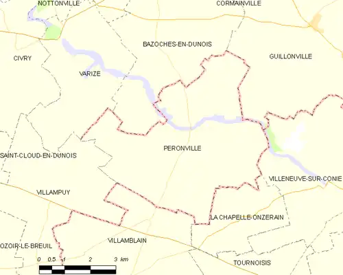 Detailkaart van de gemeente