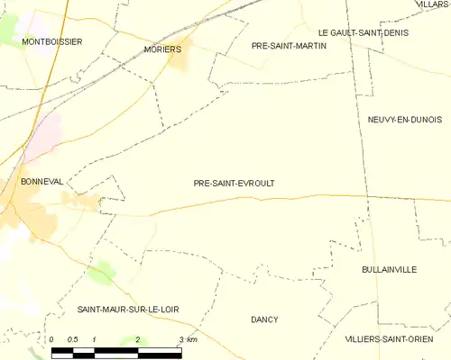 Detailkaart van de gemeente