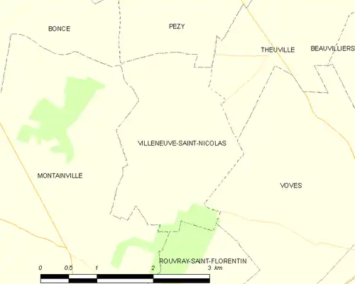 Detailkaart van de gemeente