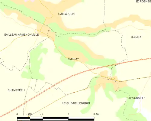 Detailkaart van de gemeente