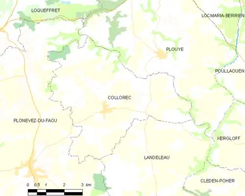 Detailkaart van de gemeente