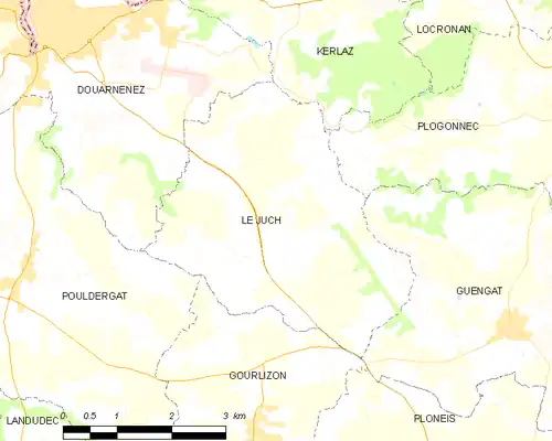 Detailkaart van de gemeente