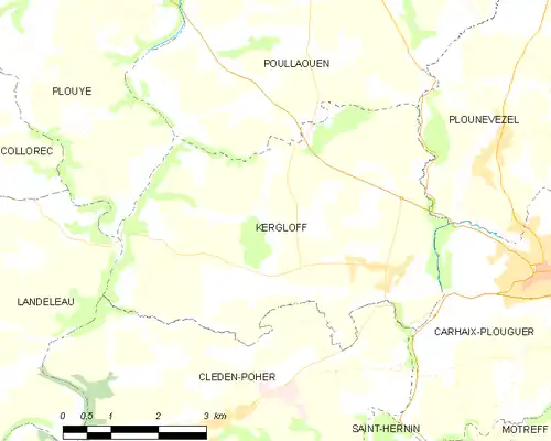 Detailkaart van de gemeente