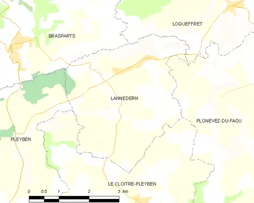 Detailkaart van de gemeente