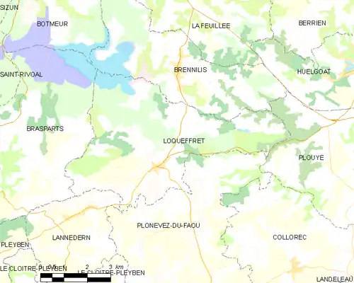 Detailkaart van de gemeente