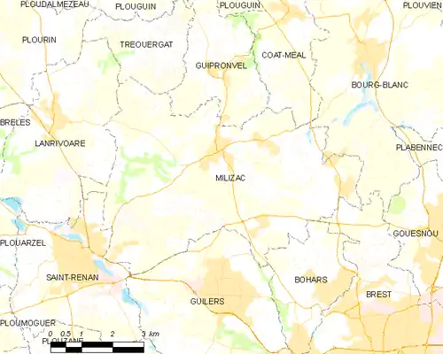 Detailkaart van de gemeente