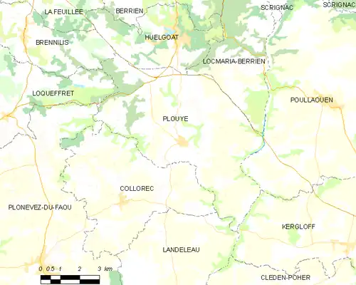 Detailkaart van de gemeente