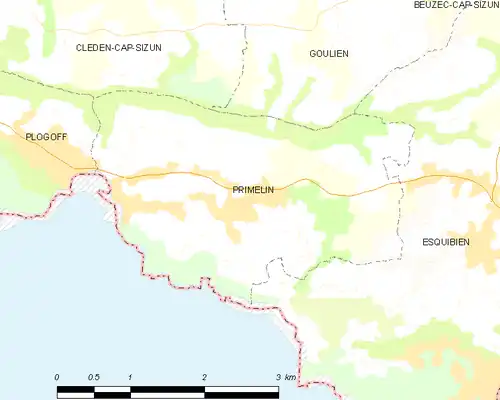 Detailkaart van de gemeente