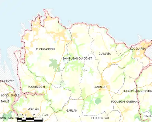 Detailkaart van de gemeente