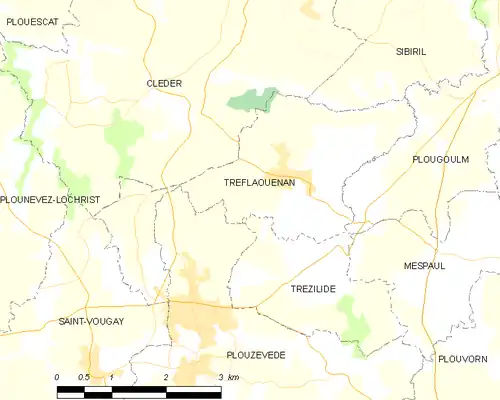 Detailkaart van de gemeente