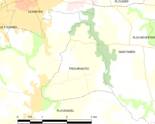 Detailkaart van de gemeente