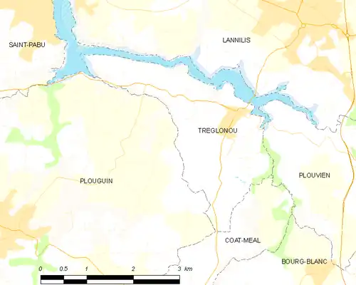 Detailkaart van de gemeente