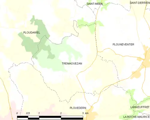 Detailkaart van de gemeente