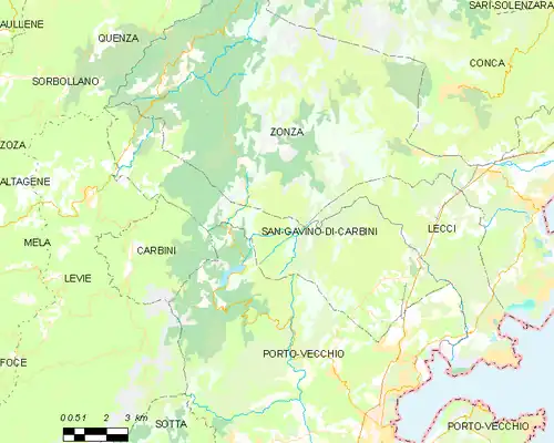 Detailkaart van de gemeente