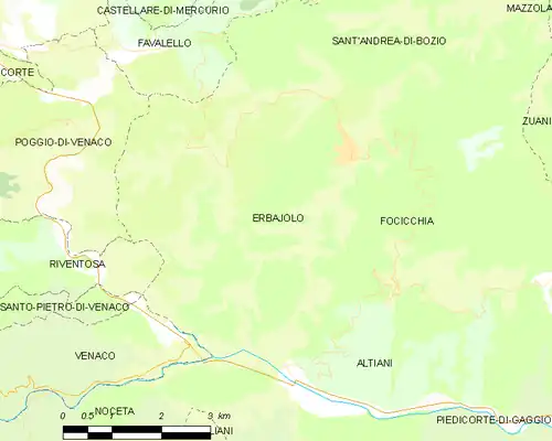 Detailkaart van de gemeente