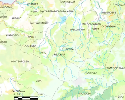 Detailkaart van de gemeente