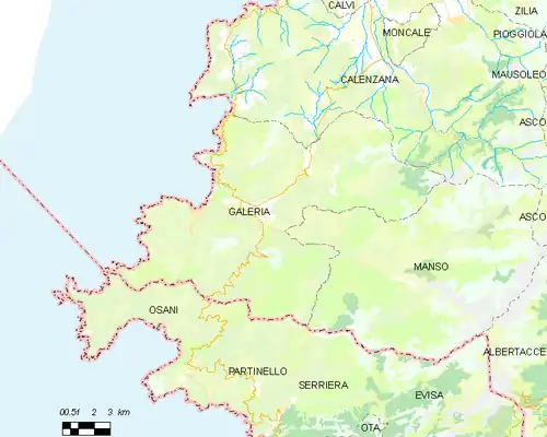 Detailkaart van de gemeente