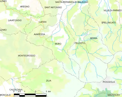Detailkaart van de gemeente